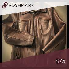 Guess Leather Jacket Leather Jacket Jackets Brown Leather Jacket