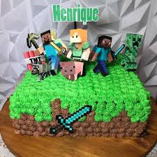 Bolo Minecraf De Chantilly Quadrado Redondo Simples E Mais Esto es una mesa, una mesa es grande;