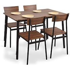 ( 4.3 ) out of 5 stars 12 ratings , based on 12 reviews current price $189.24 $ 189. Amazon Com Dporticus 5 Piece Kitchen Dining Room Sets Rustic Industrial Style Wooden Kitchen Table And Chairs With Metal Frame Brown Table Chair Sets