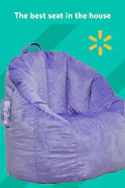 Big Joe Joey Bean Bag Chair Purple Plush Fabric Walmart Com Bean Bag Chair Bean Bag Seats Bean Bag
