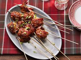 This dish will be a huge hit at a christmas day brunch or served with holiday cocktails. Shrimp Pineapple Skewers Ree Drummond Food Network Food Network Recipes Pineapple Skewer Skewer Recipes