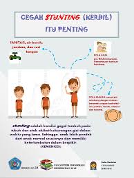 Stunting adalah masalah gizi kronis yang disebabkan oleh asupan gizi yang kurang dalam waktu lama, umumnya karena asupan makan yang tidak sesuai kebutuhan gizi. Poster Stunting