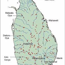 River Basins In Sri Lanka Location Of Gauged Data Locations In Black Download Scientific Diagram