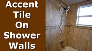 Accent bathroom wall tile ideas. How To Install Shower Accent Tile Wall Border Trim Youtube