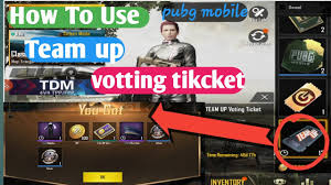 How to use team up voting ticket in pubg mobile and get pubg free rewards 2019. Pubg Mobile How To Use Tema Up Voting Ticket In Pubg Mobile Main Collect Kare Taem Up Voting Ko Youtube