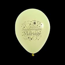 Cet anniversaire revêt une symbolique particulière. Ballons Anniversaire De Mariage Lot De 10 Le Geant De La Fete