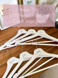 Wood & wire custom bridal hangers make amazing gifts for brides, bridesmaids, flower girls and more. How To Diy Personalised Bridesmaid Coat Hangers Lauren Natalia