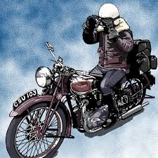 Capt Style Bike Illustration Biker Art Motorcycle Art
