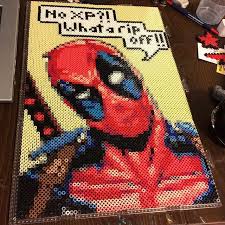 Deadpool Marvel Perler Pixel Art By Gundamzombie Perler Beads Perler Bead Art Perler Beads Designs
