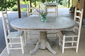 Painted Gray Oval Table Dining Grey Dining Tables White Dining Chairs