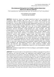 Saat ada tugas, dosen relatif lebih sering meminta mahasiswa untuk mencari sumber dari jurnal saya masih ingat perkataan salah satu dosen saya dulu. Pdf Pelaksanaan Pengajaran Dan Pembelajaran Kemahiran Menulis Di Sekolah Rendah Muhammad Amirul Academia Edu