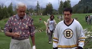 According to multiple reports, happy gilmore was loosely based on a childhood friend of sandler's named kyle mcdonough. Happy Gilmore Gifs Adamsarson Com