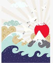 Mountain Sun Japanese Illustration Japanese Style Wave Bird Png Transparent Clipart Image And Psd File For Free Download Japanese Art Japanese Illustration Illustration