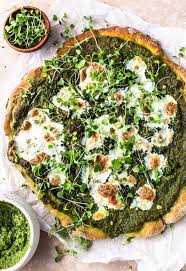 Gluten Free Spinach Pesto Pizza Recipe Pesto Pizza Veggie Dinner Pesto