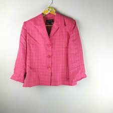 Pink Windowpane Blazer