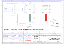 High Temp Nema 17 Class H (180C) Pancake Stepper 1.8°