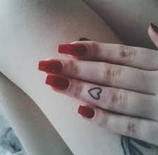 Tattoo Finger Hand Heart 43 Ideas Heart Tattoo On Finger Red Heart Tattoos Small Hand Tattoos