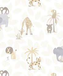 Find a hd wallpaper for your mac, windows, desktop or android device. Holden Decor Make Believe Jungle Friends Neutral Wallpaper 12540 Kids Childrens