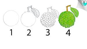 Find photos of custard apple. How To Draw A Custard Apple Very Easy Youtube