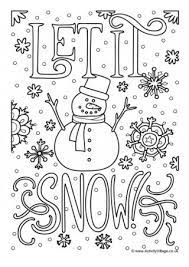 Let It Snow Colouring Page Christmas Coloring Pages Coloring Pages Colouring Pages