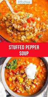 Stuffed Pepper Soup Healthy One Pot Meal Dinner Stuffed Peppers Healthy One Pot Meals Stuffed Pepper Soup