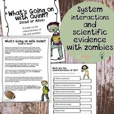 Characteristics Of Life Cer Zombie Style In 2020 Biology Activity Characteristics Of Living Things Halloween Stem Activities