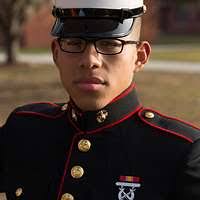 Corporal Dalton Kirkey from Lansing, Mich., a financial