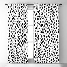 Black And White Blackout Curtains Dalmatian Spots Black White Blackout Window Curtains Drapes By Design Minds Boutique 50 X 84 In 2020 White Blackout Curtains Blackout Curtains Blackout Windows