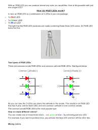 An rgb led is shown in the following figure: Rgb Led Diode Light Emitting Diode Rgb Color Model