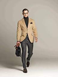 Black is tried and true. Opt For A Khaki Blazer And Grey Suit Pants Like A True Gent Want To Go Easy On The Shoe Front Go For A Pair In 2021 Well Dressed Men Mens