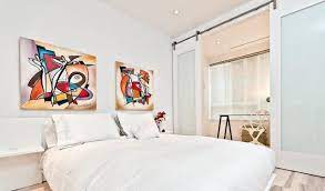 اختيار اللوحات لغرفة النوم 6 حظر على ديكور الجدار