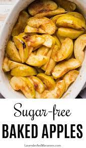 Sugar Free Baked Apple Slices Apple Recipes Healthy Baked Apples Low Calorie Baked Apples