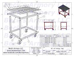I have been working with other plan owners to allow me to share their plans, as you will see start to show up on the site more in 2017 and into 2018. 48 X 36 Welding Table Build Prints Download Imperial Becks Armory Llc