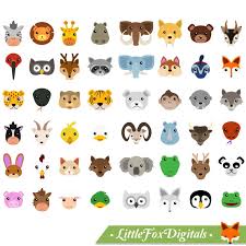 Emoji Baby Animals Face Arctic Farm Safari Forest Clipart Etsy Animal Faces Baby Animals Scrapbook Art