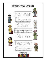 Trace The Words 1 Jpg 1 236 1 600 Pixels Community Helpers Preschool Community Helpers Lesson Plan Community Helper Lesson
