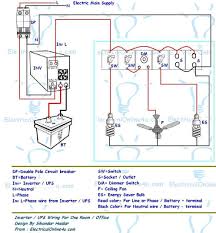 Wiring parallel circuit lights with switch on other end be careful cause when there's a series of lights between the switch(es) and the power supply the wiring is a little bit trickier. Ups Inverter Wiring Diagram For One Room Office Electrical Online 4u Electrical Tutorials House Wiring Circuit Diagram Electrical Wiring Diagram