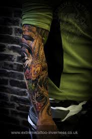 It could be because of the vibrant designs or what a dragon symbolizes. Japanese Tattoo Sleeve In Progress Gabi Tomescu Extreme Tattoo Piercing Inverness Fort William Highlan Japanese Sleeve Tattoos Japanese Tattoo Sleeve Tattoos