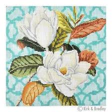 Cross stitch and embroidery patterns to download come in a range of beautiful styles. Kb 1361 Trellis Square Magnolia Needlepoint Canvases Magnolia Cross Stitching