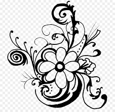 Flower black and white frames transparent png image with transparent background. Black And White Flower