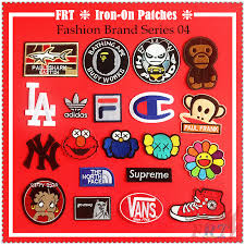 Free proof & unlimited edits email us: Fashion Brand Series 04 Iron On Patch 1pc Diy Embroidery Patch Iron On Sew On Badges Patches Shopee Thailand