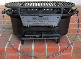 Birmingham Stove And Range Vintage Four Leg Birmingham Stove Range Sportsman Cast Iron Grill Camp Stove Stoves Range Camping Stove Cast Iron Grill