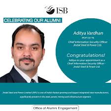 Reposted from @isb_alumniengagement Congratulations! Aditya Vardhan, PGP Co  '14