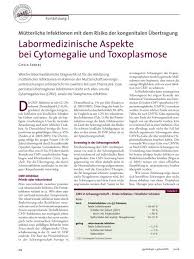 Labormedizinische Aspekte Bei Cytomegalie Und Toxoplasmose