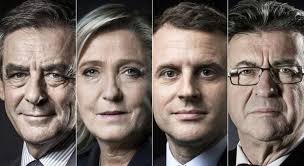 Resultado de imagen para FIllon, Le Pen, Macron y Mélenchon