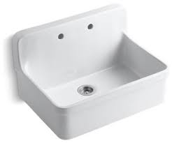 Maybe you would like to learn more about one of these? Kohler Gilford Wall Mount Top Mount Single Bowl Kitchen Sink 30 X22 X17 5 Contemporary Kitchen Sinks By The Stock Market Houzz