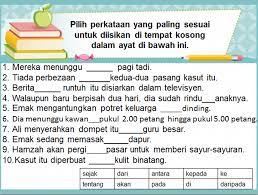 You can do the exercises online or download the worksheet as pdf. Kata Sendi Nama Dan Contoh Contoh Ayat