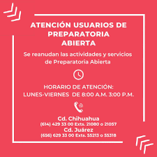 Subsistema De Preparatoria Abierta Y Telebachillerato Del Edo De Chihuahua Inicio Facebook