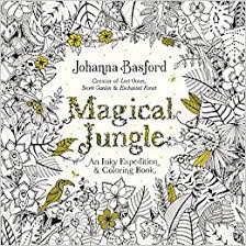 Peta hewitt aka la artistino with the title page from magical jungle by johanna basford using polychromos pencils and a derwent artist green; Magical Jungle An Inky Expedition And Coloring Book For Adults Basford Johanna Amazon De Bucher