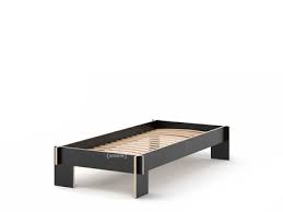 Headboard compatible belgard twin 41.5'' bed frame. Nils Holger Moormann Siebenschlafer 90 X 200 Cm Without Headboard Black With Rollable Slatted Base By Christoffer Martens 2007 Designer Furniture By Smow Com