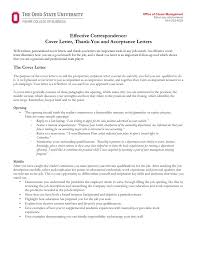 Effective Correspondence Cover Letter Thank You And Acceptance Letters